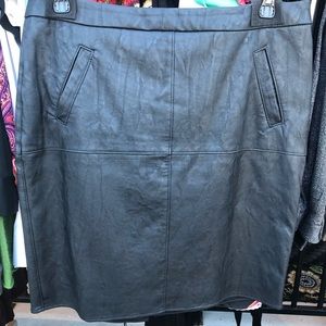 Faux Leather Skirt